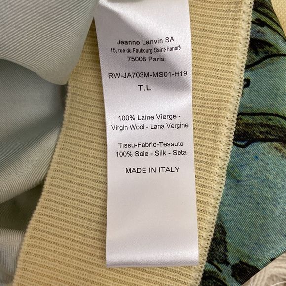 Lanvin Rare Stunning Babar Edition Yellow Virgin Wool/Silk Cardigan size L - Picture 12 of 13